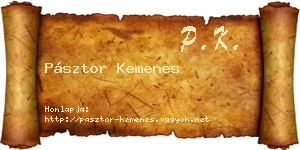 Pásztor Kemenes névjegykártya